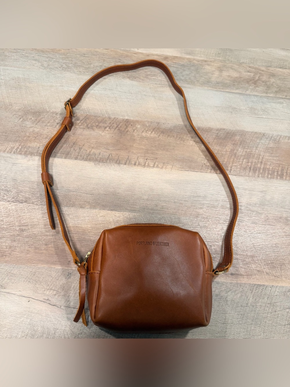Portland Leather Mini Mesa Honey Leather Belt Bag